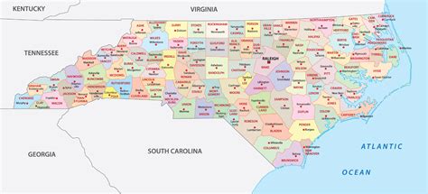nc counties map with cities|North Carolina County Map [Map of NC Counties and Cities].